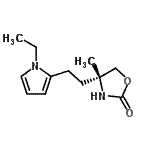 CAS 登录号：566938-47-4， (4R)-4-[2-(1-乙基-1H-吡咯-2-基)乙基]-4-甲基-1,3-恶唑烷-2-酮