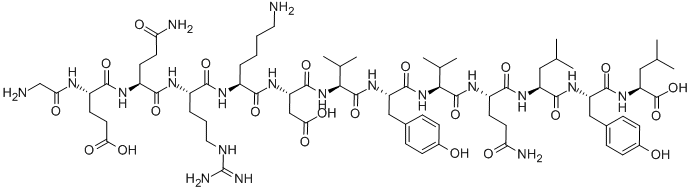 CAS 登录号:56795-64-3, 甘氨酰-谷氨酰-谷氨酰胺酰-精氨酰-赖氨酰-天冬氨酰-缬氨酰-酪氨酰-缬氨酰-谷氨酰胺酰-亮氨酰-酪氨酰-亮氨酸