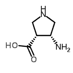 CAS 登录号：569682-61-7， (3R,4R)-4-氨基-3-吡咯烷羧酸