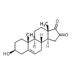 CAS 登录号：571-05-1， (3beta)-3-羟基雄甾-5-烯-16,17-二酮