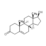 CAS 登录号：571-25-5， (17beta)-17-羟基雄甾-5-烯-3-酮