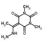 CAS 登录号：571178-29-5， 5-(1-肼基亚乙基)-1,3-二甲基-2,4,6(1H,3H,5H)-嘧啶三酮