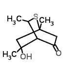 CAS 登录号：57274-39-2， 8-羟基-1,3,8-三甲基-2-硫杂双环[2.2.2]辛烷-5-酮