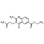 CAS 登录号：57276-28-5， 乙基4-氯-2-甲基-3-(3-氧代丁基)-6-喹啉羧酸酯