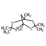 CAS 登录号：57289-15-3， 1,3,3,5,7,7-六甲基-2,4,6,8-四硫杂双环[3.3.1]壬烷