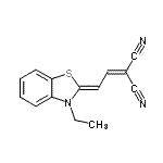 CAS 登录号：57296-02-3， [(2Z)-2-(3-乙基-1,3-苯并噻唑-2(3H)-亚基)亚乙基]丙二腈