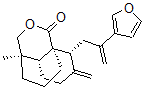 CAS 登录号：57459-42-4， (4R)-8beta-[2-(3-呋喃基)乙基]-4aalpha,5,6,7,8,8alpha-六氢-4-甲基-7-亚甲基-3H-4alpha,8aalpha-丙桥-1H-2-苯并吡喃-1-酮