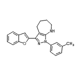 CAS 登录号：574701-15-8， 3-(1-苯并呋喃-2-基)-1-(3-甲基苯基)-1,4,5,6,7,8-六氢吡唑并[3,4-b]氮杂卓