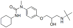 CAS 登录号：57494-90-3， N'-环己基-N-[4-(3-叔丁基氨基-2-羟基丙氧基)苯基]-N-甲基脲