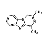 CAS 登录号：57537-42-5， 1,3-二甲基-1,4-二氢[1,2,4]三嗪并[4,3-a]苯并咪唑