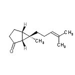 CAS 登录号：575451-19-3， (1R,5S,6R)-6-甲基-6-(4-甲基-3-戊烯-1-基)双环[3.1.0]己烷-2-酮