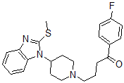 CAS 登录号：57648-22-3， 4'-氟-gamma-[4-(2-甲硫基-1H-苯并咪唑-1-基)哌啶]苯丁酮