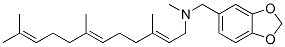 CAS 登录号:57710-61-9, N-甲基-N-(3,7,11-三甲基-2,6,10-十二碳三烯基)-1,3-苯并二氧戊环-5-甲胺