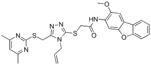 CAS#: 577984-43-1, 2-[[5-[[(4,6-Dimethyl-Pyrimidin-2-Yl)Thio]Methyl]-4-(2-Allyl)-4H-1,2,4-Triazol-3-Yl]Thio]-N-(2-Methoxy-3-Dibenzofuranyl)-Acetamide