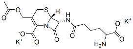 CAS 登录号：57847-70-8， [6R-[6alpha,7beta(R*)]]-3-(乙酰氧基甲基)-7-[(5-氨基-5-羧基戊酰)氨基]-8-氧代-5-硫杂-1-氮杂双环[4.2.0]辛-2-烯-2-羧酸钾盐