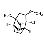 CAS 登录号：578714-82-6， (1R,2S,5R,6R,7S)-7-乙基-1,6-二甲基三环[4.2.1.1<sup>2,5</sup>]癸烷-9-酮
