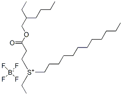 CAS#: 57876-06-9, Dodecylethyl[3-[(2-Ethylhexyl)Oxy]-3-Oxopropyl]Sulphonium Tetrafluoroborate(1-)