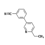 CAS 登录号：579475-40-4， 3-(6-乙基-3-吡啶基)苯甲腈