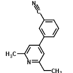 CAS 登录号：579475-83-5， 3-(2-乙基-6-甲基-4-吡啶基)苯甲腈