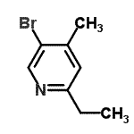 CAS 登录号：579475-88-0， 5-溴-2-乙基-4-甲基吡啶