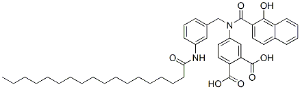 CAS 登录号：58162-63-3， 5-[[(1-羟基-2-萘基)羰基][[3-[(1-氧代十八烷基)氨基]苯基]甲基]氨基]邻苯二甲酸