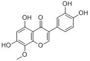 CAS 登录号:58262-89-8, 3-(3,4-二羟基苯基)-5,7-二羟基-8-甲氧基-4H-1-苯并吡喃-4-酮