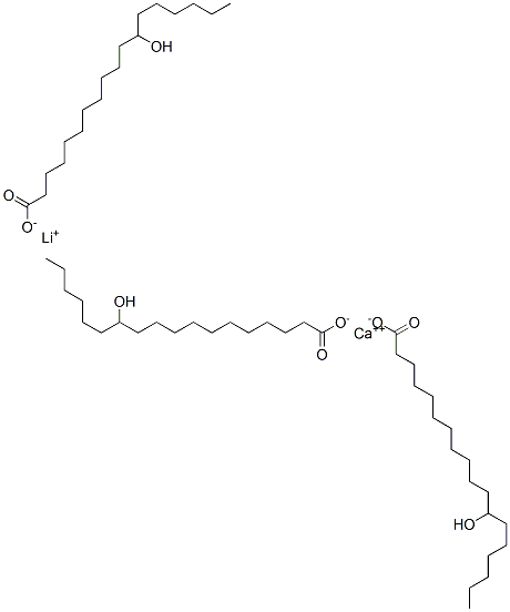 CAS 登录号：58478-76-5， 12-羟基十八烷酸钙锂盐