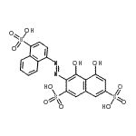 CAS 登录号：5850-64-6， 4,5-二羟基-3-[(E)-(4-磺基-1-萘基)偶氮]-2,7-萘二磺酸