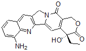 CAS 登录号：58546-28-4， (4S)-4alpha-乙基-4-羟基-7-氨基-1H-吡喃并[3',4':6,7]吲哚嗪并[1,2-b]喹啉-3,14(4H,12H)-二酮