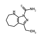 CAS 登录号：585514-99-4， 3-乙基-5,6,7,8-四氢吡唑并[3,4-b]氮杂卓-1(4H)-硫代甲酰胺