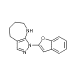 CAS 登录号：585520-46-3， 1-(1-苯并呋喃-2-基)-1,4,5,6,7,8-六氢吡唑并[3,4-b]氮杂卓