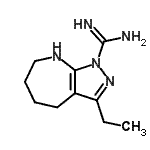 CAS 登录号：585520-64-5， 3-乙基-5,6,7,8-四氢吡唑并[3,4-b]氮杂卓-1(4H)-甲脒