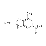 CAS 登录号：58639-33-1， 7-甲基-5-硝基-1,3-苯并噻唑-2-甲腈