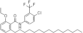 CAS 登录号：586976-24-1， N-[4-氯-3-(三氟甲基)苯基]-2-乙氧基-6-十五烷基苯甲酰胺