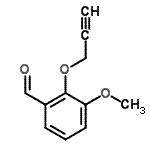 CAS 登录号：58758-45-5， 3-甲氧基-2-(2-丙炔-1-基氧基)苯甲醛