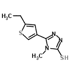 CAS 登录号：588674-76-4， 5-(5-乙基-3-噻吩基)-4-甲基-4H-1,2,4-三唑-3-硫醇