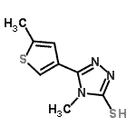 CAS 登录号：588685-90-9， 4-甲基-5-(5-甲基-3-噻吩基)-4H-1,2,4-三唑-3-硫醇