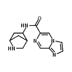 CAS 登录号：588725-51-3， N-(2-氮杂双环[2.2.1]庚-5-基)咪唑并[1,2-a]吡嗪-6-甲酰胺