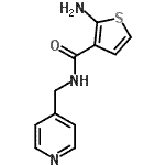 CAS 登录号：590376-49-1， 2-氨基-N-(4-吡啶基甲基)-3-噻吩甲酰胺