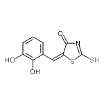CAS 登录号：590376-71-9， (5E)-5-(2,3-二羟基苄亚基)-2-硫基-1,3-噻唑-4(5H)-酮