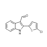 CAS 登录号：590390-91-3， 2-(5-氯-2-噻吩基)-1H-吲哚-3-甲醛