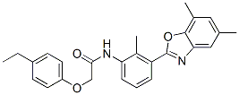 CAS 登录号：590395-94-1， N-[3-(5,7-二甲基-2-苯并恶唑基)-2-甲基苯基]-2-(4-乙基苯氧基)-乙酰胺