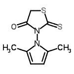 CAS 登录号:591223-87-9, 3-(2,5-二甲基-1H-吡咯-1-基)-2-硫代-1,3-噻唑烷-4-酮