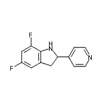 CAS 登录号：591721-09-4， 5,7-二氟-2-(4-吡啶基)吲哚啉
