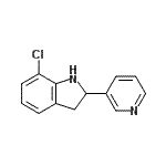 CAS 登录号：591758-87-1， 7-氯-2-(3-吡啶基)吲哚啉