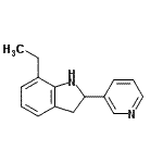 CAS 登录号：591767-35-0， 7-乙基-2-(3-吡啶基)吲哚啉