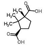CAS 登录号：595-32-4， (1R,3R)-1,2,2-三甲基-1,3-环戊烷二甲酸