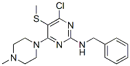 CAS 登录号:59717-63-4, 2-苄基氨基-4-(4-甲基哌嗪并)-5-(甲硫基)-6-氯嘧啶