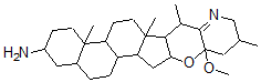 CAS 登录号:59957-97-0, (25beta)-16alpha,23-环氧-23-甲氧基-16,28-开环-5alpha-茄啶-22(28)-烯-3beta-胺