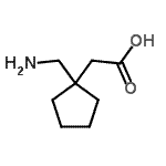 CAS 登录号：60142-99-6， [1-(氨基甲基)环戊基]乙酸